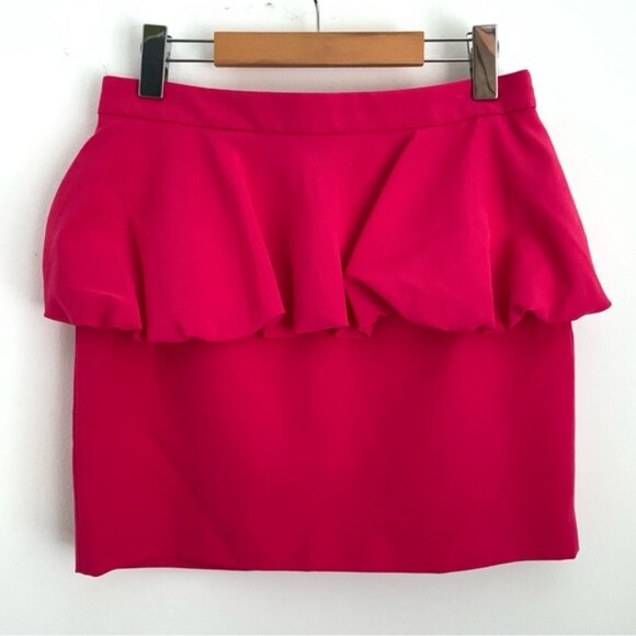 Zara Fuchsia Pink Peplum Mini Skirt - Picture 4 of 9